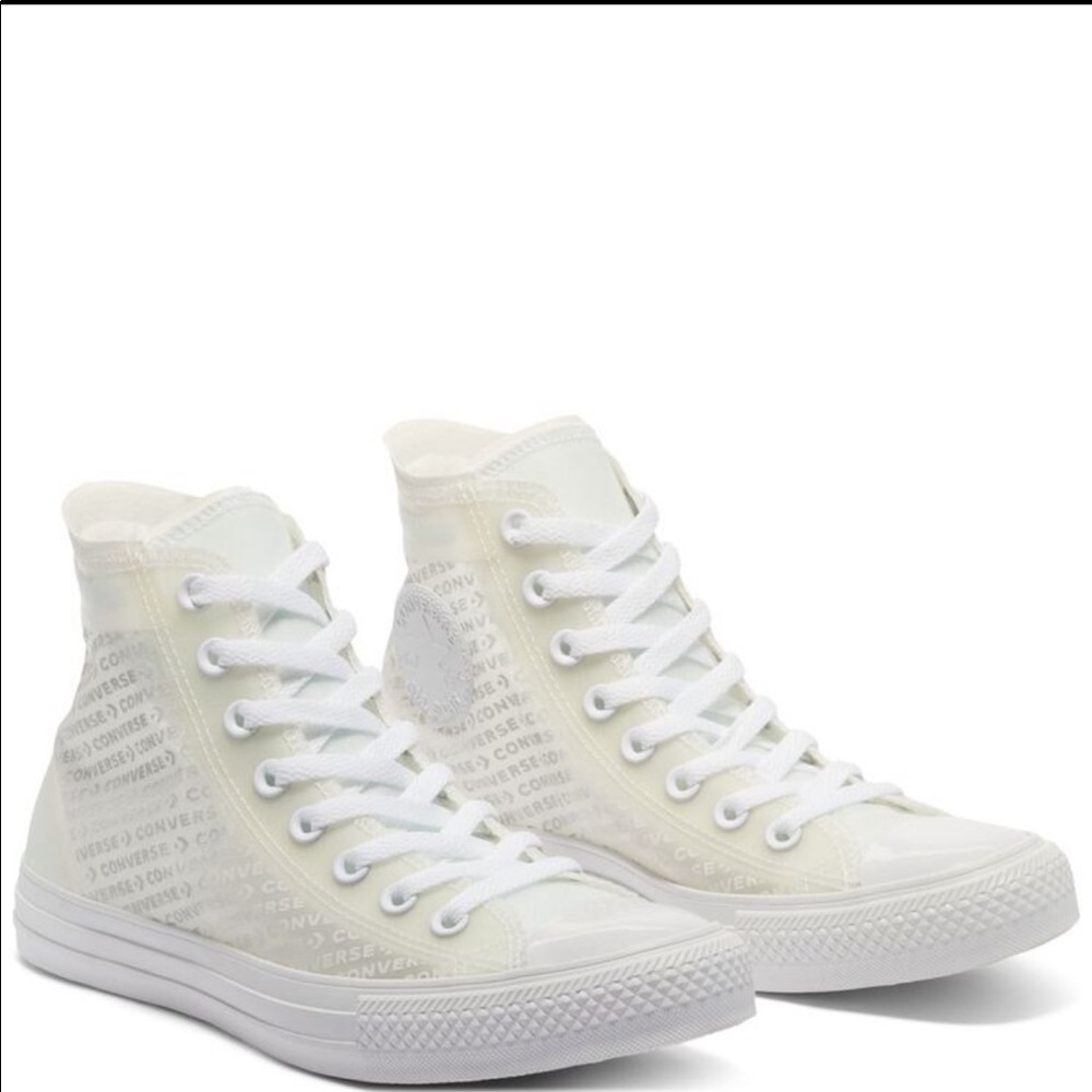 Translucent Converse. Unisex Women’s Size 9, Mens Size 7.